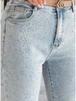 Dámske džínsové nohavice slim fit SPARKLI blue FashionStreet UY2488