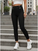 Dámske legíny s vysokým pásom čierne FashionStreet UY2849
