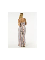 Overal RIP CURL San Carlos Tie Front Jumpsuit, tyrkysová Overal RIP CURL San Carlos Tie Front Jumpsuit, tyrkysová