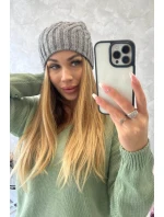 Fleecová čiapka Paulina K227 tmavo šedá