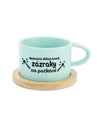 NEMÔŽEME VYROBIŤ, ČAKÁME, KTO SA NA TO POZRIE - mätový pohár na makrónky 200 ml NEMÔŽEME VYROBIŤ, ČAKÁME, KTO SA NA TO POZRIE - mätový pohár na makrónky 200 ml