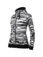 Dámska maskáčová mikina Camo Zipper Sweatshirt šedá