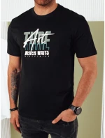 Pánske tričko s potlačou čierne FashionStreet RX5391 Pánske tričko s potlačou čierne FashionStreet RX5391