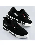 Čierne nazúvacie dámske tenisky (C1039)