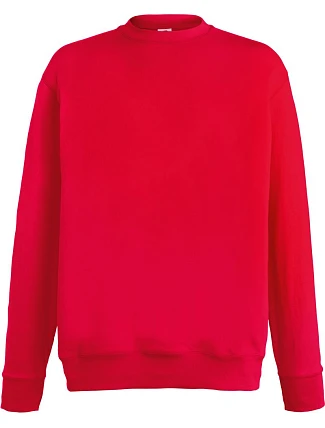 Fruit of the Loom Lightweight Set-In Sweat Pánska mikina 16.2156 červená Fruit of the Loom Lightweight Set-In Sweat Pánska mikina 16.2156 červená