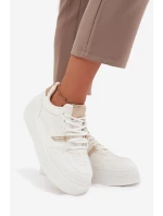 Damskie Sneakersy Na Platformie Big Star SS274359 Białe