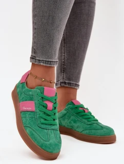 Semišové dámske tenisky Vinceza 79576 green