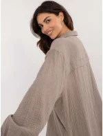 Košeľa D70032M11066D1 tmavá lila