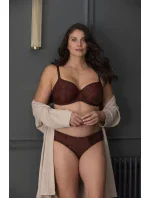 Dámska podprsenka Tango 3251B Tmavohnedý vzor muškátového orieška - Panache