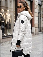 Dámska prešívaná prechodná bunda s kapucňou, svetlošedá, FashionStreet TY5788 Dámska prešívaná prechodná bunda s kapucňou, svetlošedá, FashionStreet TY5788