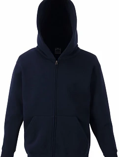Fruit of the Loom Classic Kids Sweat Jacket Detská mikina s kapucňou 16.2045 tmavomodrá