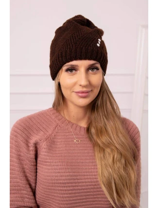 Dámska čiapka Klarysa K394 hnedá