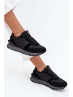 Skórzane Sneakersy Damskie Big Star OO274529 HI-POLY SYSTEM Czarne