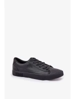 Pánske nízke tenisky z ECO kože Big Star - čierne