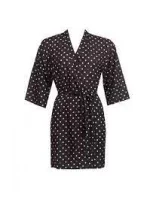 Dámske plážové pareo 4 D80GR7-19 čierno-biele - Self