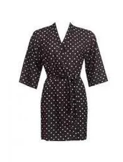 Dámske plážové pareo 4 D80GR7-19 čierno-biele - Self