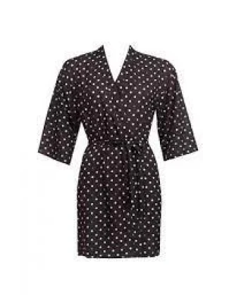 Dámske plážové pareo 4 D80GR7-19 čierno-biele - Self