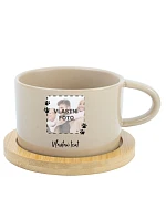 Personalizovaný keramický hrnček „MAKRONKA“ s fotografiou domáceho maznáčika a textom Personalizovaný keramický hrnček „MAKRONKA“ s fotografiou domáceho maznáčika a textom