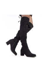 Dámske čižmy na vysokom podpätku D9227 Black - YOLERA