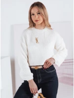 Dámsky oversize sveter BILLIS ecru FashionStreet MY2284