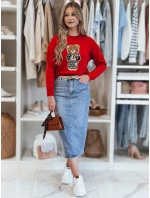 Džínsová midi sukňa s rozparkom MERITTA modrá FashionStreet CY0483 Džínsová midi sukňa s rozparkom MERITTA modrá FashionStreet CY0483