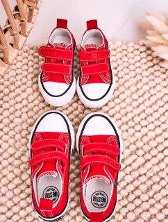 Dziecięce Trampki Na Rzepy BIG STAR HH374202 Czerwone