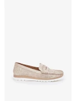 Dámske mokasíny z ekokože Bralithia - zlaté