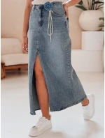 ROSA LOVE modrá maxi sukňa s kvetmi FashionStreet CY0511