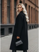 Dámsky prechodný oversize kabát čierny FashionStreet NY0764z
