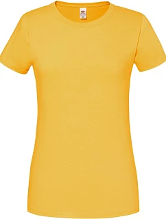 Fruit of the Loom Lady-Fit Iconic 195 T Dámske tričko z hrubej bavlny 16.1424 slnečnica