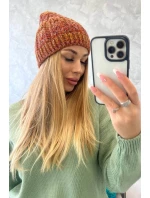 Fleecová čiapka Melisa K241 červená+olivová+tmavo ružová Fleecová čiapka Melisa K241 červená+olivová+tmavo ružová