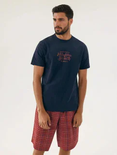 Pyžamo Dash 42622-59X tmavo modré a červené - Henderson