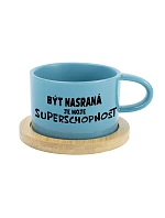 Byť naštvaný je moja nadprirodzená vlastnosť - modrý hrnček s makrónkou 200 ml Byť naštvaný je moja nadprirodzená vlastnosť - modrý hrnček s makrónkou 200 ml
