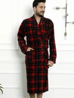 Pánsky župan 1007 červené káro - CoCoon