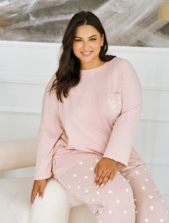 3468 DÁMSKE DLHÉ PYŽAMO NORI 2XL-3XL