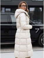 Dámska prešívaná zimná bunda s kapucňou biela FashionStreet TY5491 Dámska prešívaná zimná bunda s kapucňou biela FashionStreet TY5491