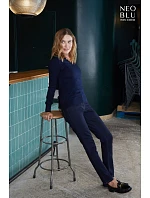 NEOBLU Sullivan Women Dámsky sveter s výstrihom do V 24.3988 deep black