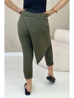 Punto Milano Zimné nohavice s ozdobným zipsom khaki Punto Milano Zimné nohavice s ozdobným zipsom khaki