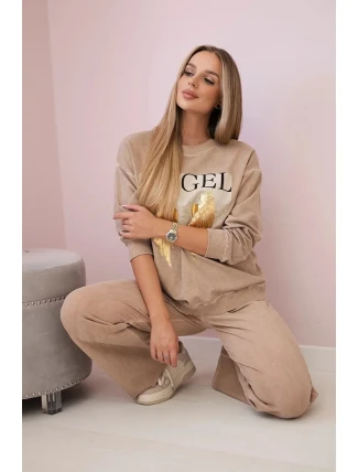 Bavlnený set Angel tepláky + ťavie nohavice