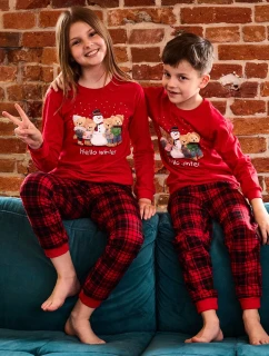 Cornette Mladé dievčenské pyžamo 592/185 Zimná dĺžka/r Vianoce 134-164