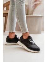 Damskie Sneakersy Buty Sportowe Z Eko Skóry Big Star OO274024 Hi-Poly System Czarne