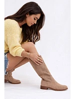 Dámske čižmy HY61-8022 beige - S.Barski