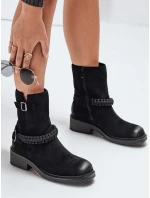 Dámske čierne semišové topánky FashionStreet ZY1032