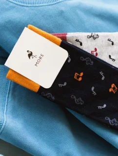 Miusical Notes 051-133 tmavo modré ponožky - Viac