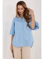 Košeľa s dlhým rukávom model 227874 Taliansko Moda Košeľa s dlhým rukávom model 227874 Taliansko Moda
