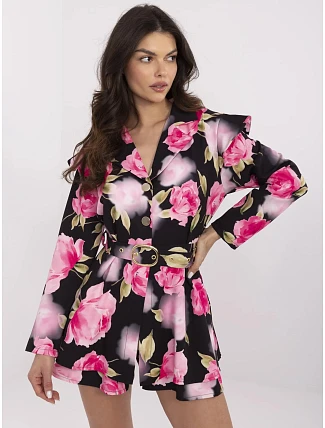 DHJ KO 20615 2.60 čierno-ružový overal