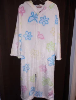 Dámsky 3/4 župan kapucňa / zip - kvety - Vestis