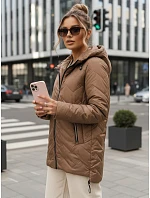 Dámska prechodná bunda TY5608 hnedá - FashionStreet