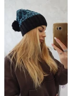 Milano fleecová čiapka K203 tyrkysová melange+čierna