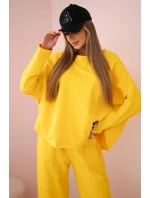 Bavlnená mikina, nohavice, súprava tmavo žltá Bavlnená mikina, nohavice, súprava tmavo žltá